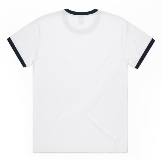 VINTAGE  RINGER TEE - WHITE/NAVY