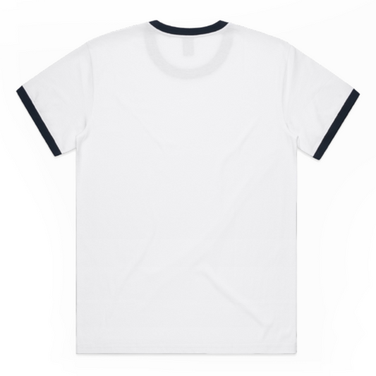 VINTAGE  RINGER TEE - WHITE/NAVY