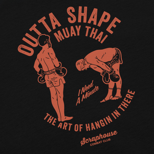 OUTTA SHAPE GLORY TEE  (VINTAGE BLACK)