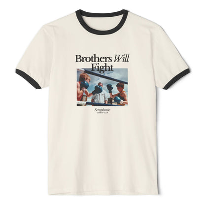 BROTHERS WILL FIGHT RINGER TEE (OFF WHITE)