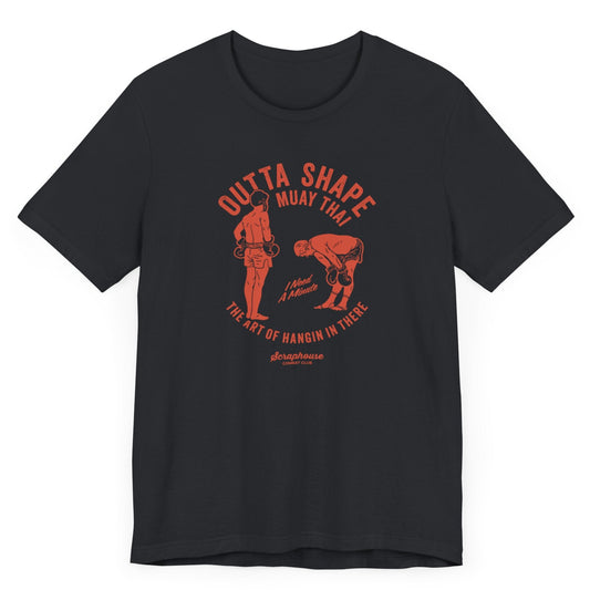 OUTTA SHAPE GLORY TEE  (VINTAGE BLACK)