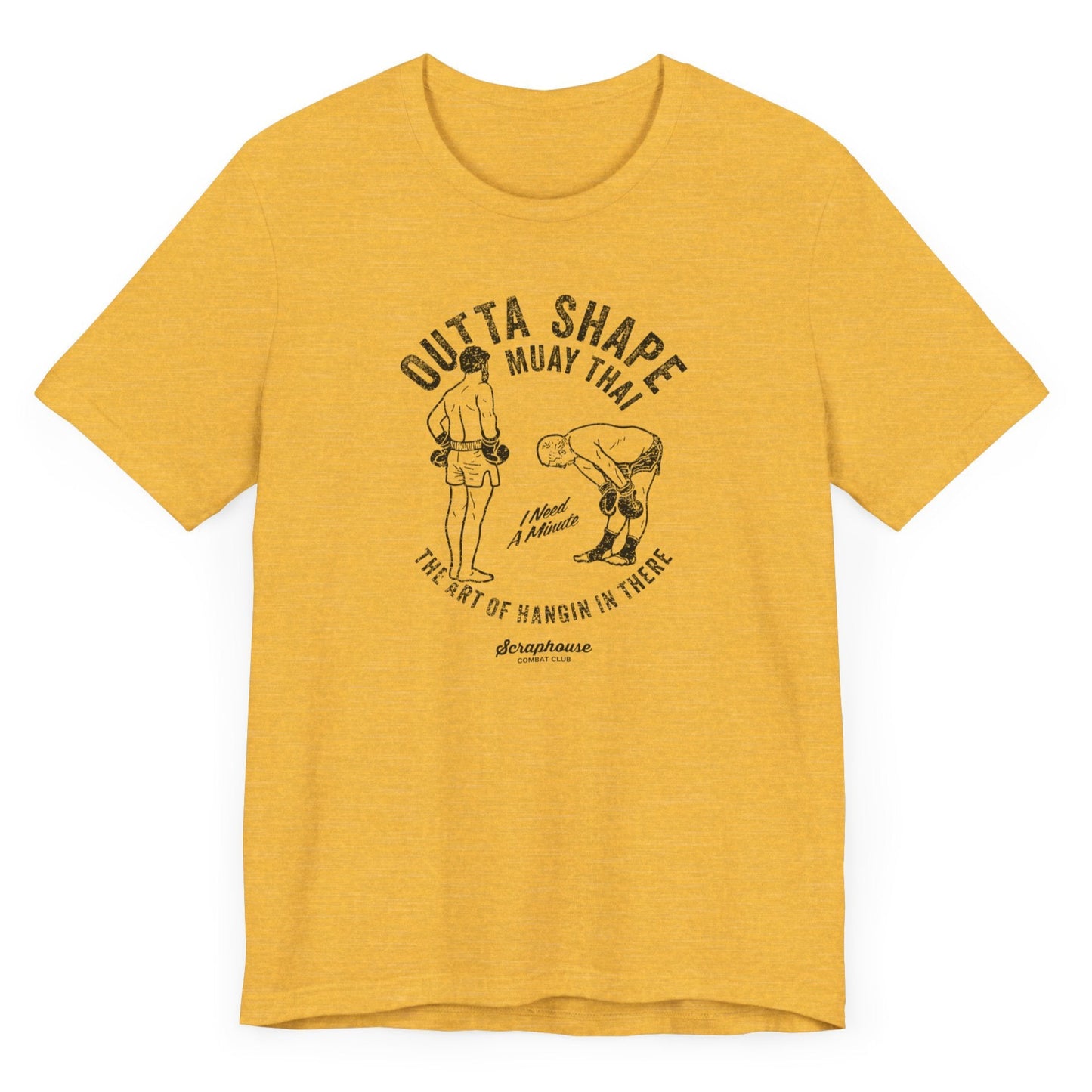 OUTTA SHAPE GLORY TEE  (HEATHER YELLOW)