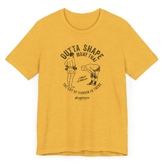 OUTTA SHAPE GLORY TEE  (HEATHER YELLOW)