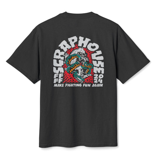 MAKE FIGHTING FUN AGAIN OVERSIZED TEE (FADED BLACK)