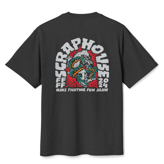 MAKE FIGHTING FUN AGAIN OVERSIZED TEE (FADED BLACK)